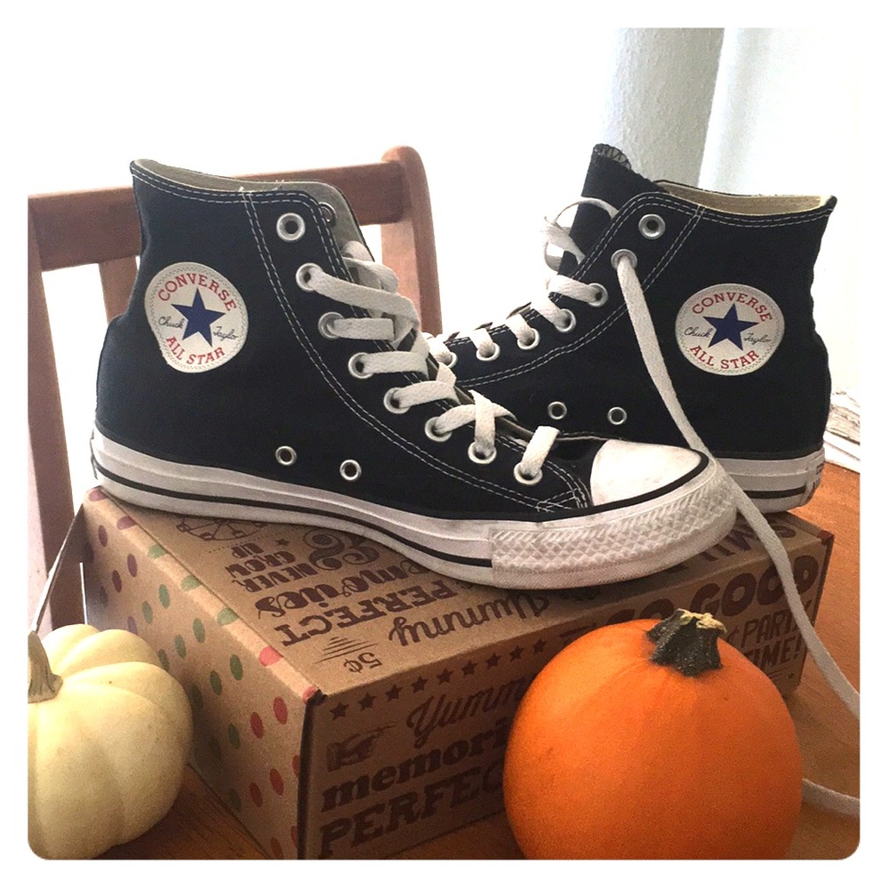 B&W High-Top Converse